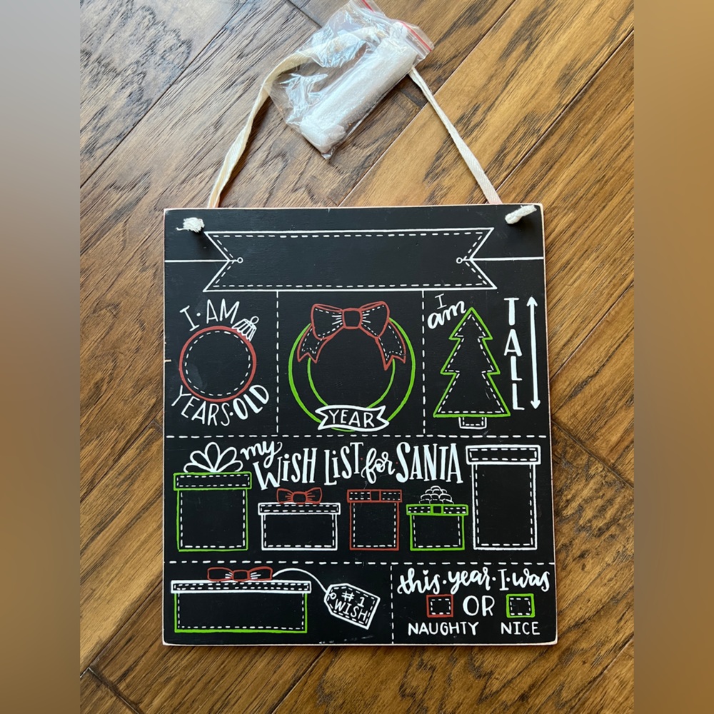 Cute Christmas Wishlist/Milestone Chalk Board